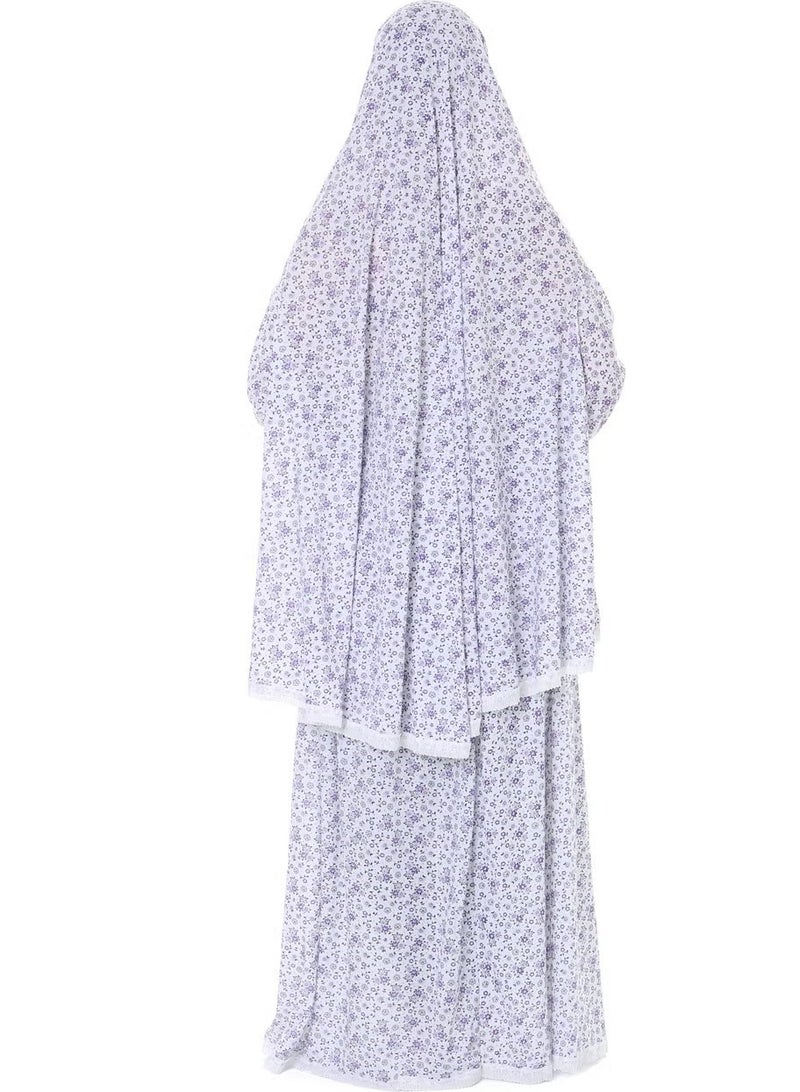 Elanesa  فستان صلاة عملي للنساء بأكمام مزدوجة وتفاصيل دانتيل - Image 3